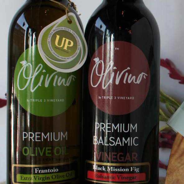 A selection of extra virgin olive oils at Olivino